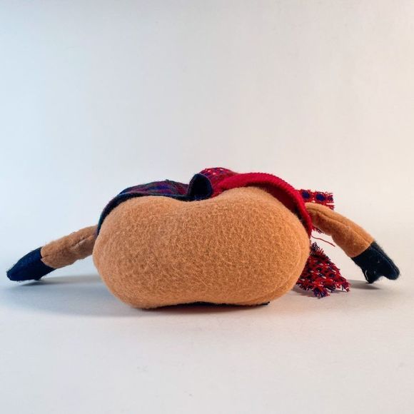 Plush Reindeer Couple Decoration w/ Wooden Tree - Picture 4 of 9